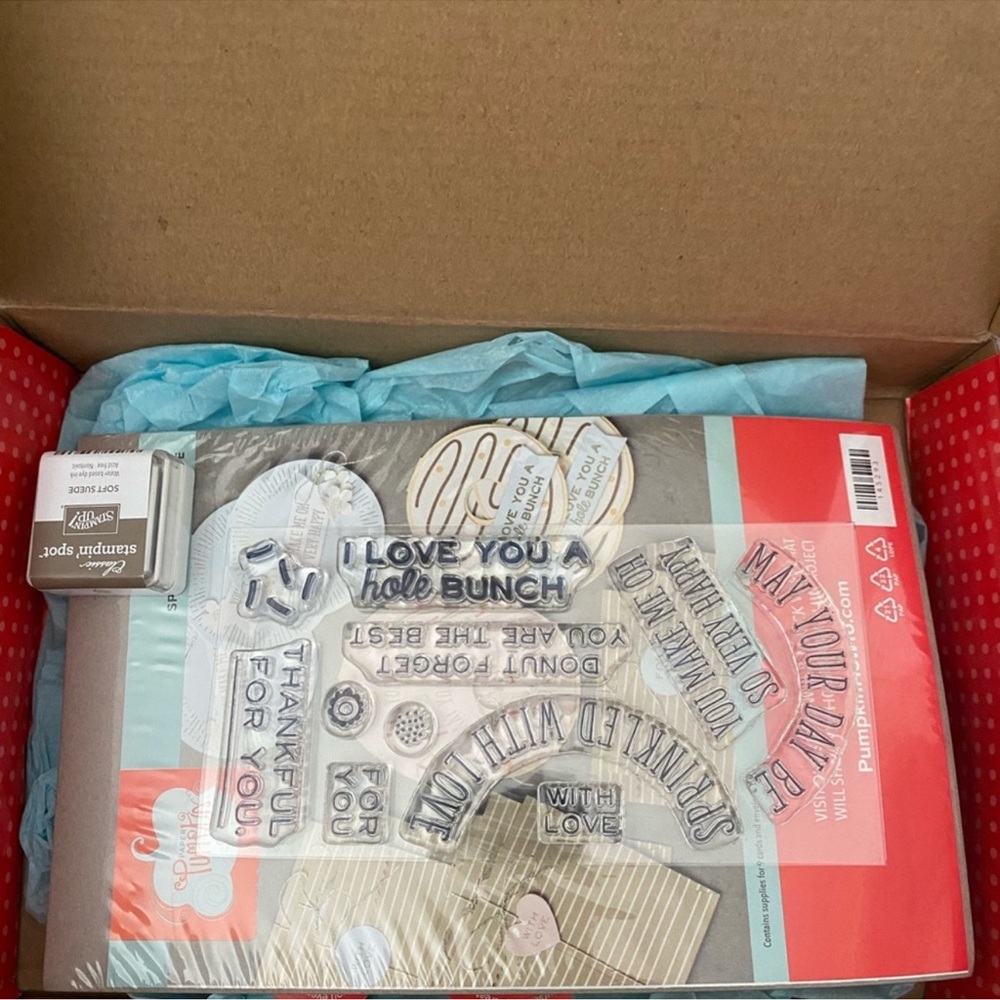 Stampin' Up! Crafting Set with Blue and Red Accents